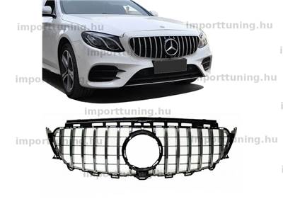 Mercedes E W213 S213 A238 C238 2016-2020 GT Króm & Fekete Hűtőrács