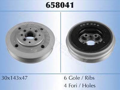 ÉKSZÍJTÁRCSA 6 BORDÁS AUDI-SEAT-SKODA - CORDOBA, BORA, GOLF, SHARAN, FABIA, BEETLE - AK.658/041 -  - Akron Utángyártott új 658/041