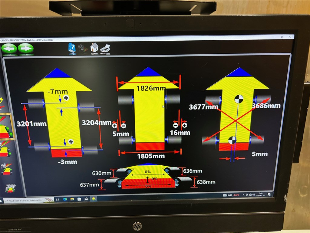 Mobil 3D Futóműállító eladó (csápos emelőn is működik!) 5. kép