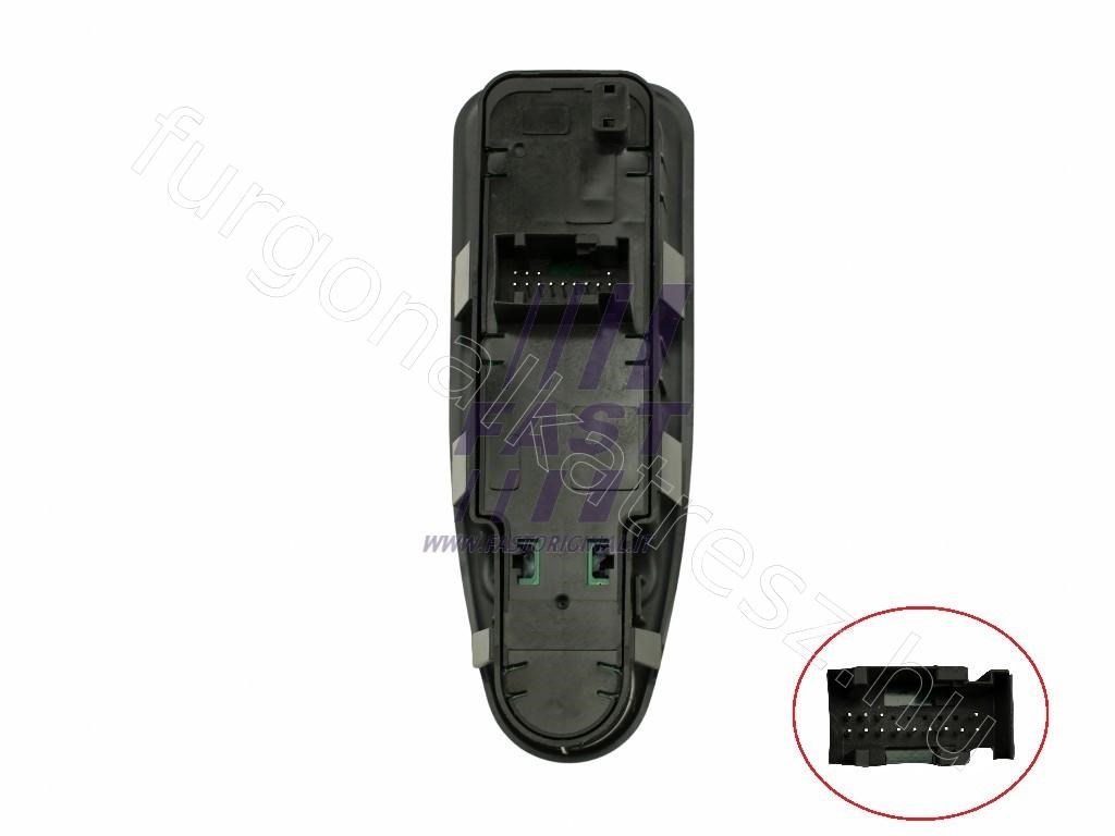 Ablakemelő kapcsoló - JUMPY, SCUDO, EXPERT, DISPATCH - FT82216, 6490P5 -  - Fastoriginal Utángyártott új 6490P5 2. kép