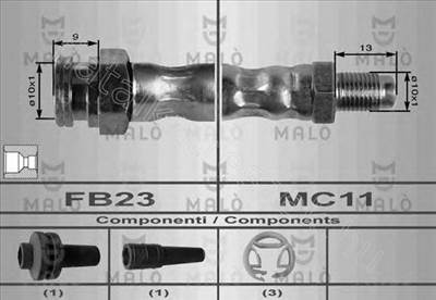 Fékcső - CINQUECENTO - UT.46481635, AK.8447 -  - Akron Utángyártott új 46481635