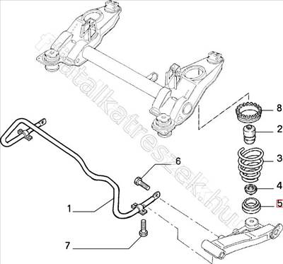 Rugótányér gumiágy hátsó alsó - 33, MAREA, BRAVO, ALBEA, TEMPRA, DELTA - 7584934, 92325881 -  - FIAT eredeti Eredeti új 7584934