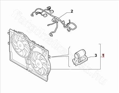 Hűtőventillátor kpl. - JUMPER, DUCATO, BOXER - 1399671080, 1358011080 -  - FIAT eredeti Eredeti új 1399671080