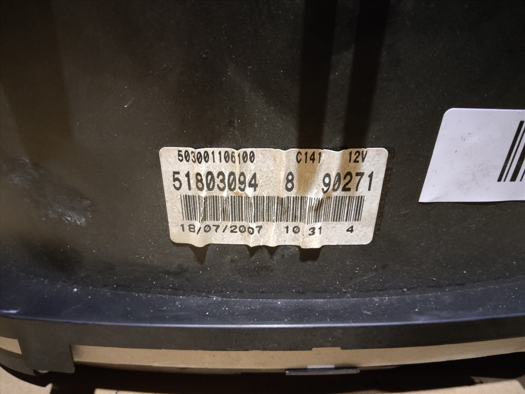 Fiat Grande Punto  2005-2009 benzines, nagy kijelzős óracsoport 51803094 4. kép