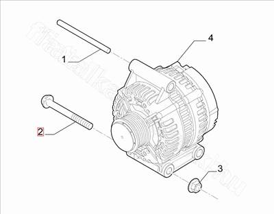 Csavar M12 x 1.25 x 105 - MITO, 500, GIULIA, KA, STELVIO, 500X - 51771379, 18749421 -  - FIAT eredeti Eredeti új 51771379