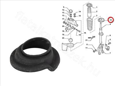 E. rugó alsó szilent  - 145, 156, 146, 147, 159, GTV - 46746068 -  - FIAT eredeti Eredeti új 46746068