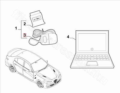 Mopar WiTech Micropod diagnosztikai egység trigger - REGATA, GIULIA, PUNTO, GT, 146, TIPO - 2075801280, 2076500281 -  - FIAT eredeti Eredeti új 2075801280