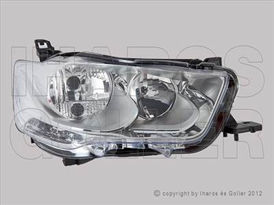 Citroen C-Elysée 2012-2017 - Fényszóró H7/H1 jobb nappali fénnyel (motoros)DEPO