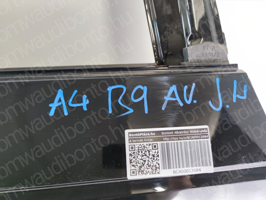 AUDI A4 B9 Avant (8W5, 8WD) Jobb hátsó ajtó (üres lemez) 3. kép
