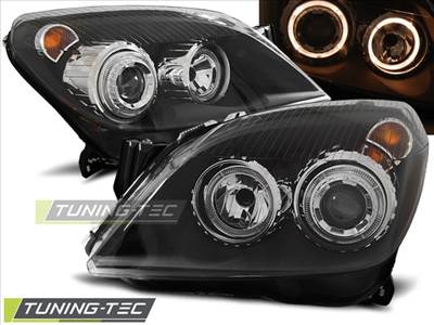 OPEL ASTRA H 03.04-09 3.5D Angel Eyes fekete  Tuning-Tec Fényszóró