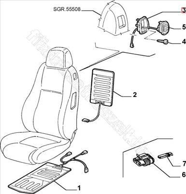 Bal üléstámla döntő kar konzol         -  - 183548660 -  - FIAT eredeti Eredeti új 183548660