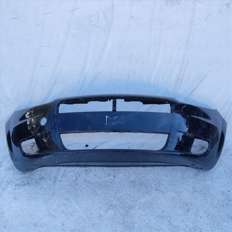 208696 Fiat Grande Punto 2005-2009 fekete színű első lökhárító, a képen látható sérüléssel 735409096 2. kép