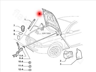 Motorháztető - 147 - 60693995 -  - FIAT eredeti Eredeti új 60693995