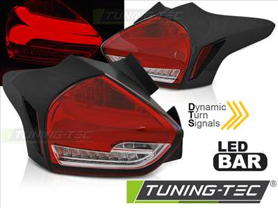 FORD FOCUS 3 15-18 HATCHBACK RED WHITE SEQ LED Tuning-Tec Hátsó Lámpa