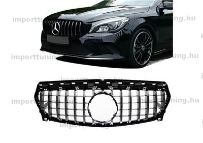 Mercedes CLA C117, X117 2016-2018 Facelift GT Króm & Fekete Hűtőrács