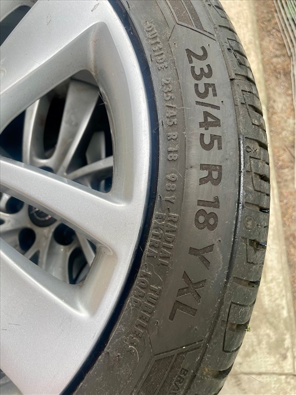  Opel Astra J 18" RONAL 5x115 lyukosztású Gyári Könnyűfém felni grt. 235/45 újszerű Barum nyári gumi 5. kép