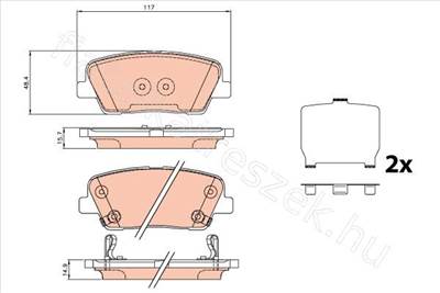 FÉKBETÉT KÉSZLET, TÁRCSAFÉK - COMPASS, RENEGADE, G10, 500X, GENESIS - GDB3624, GDB3624 -  - TRW Egyéb GDB3624