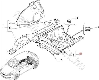 Fenéklemez - BRAVO - 51747136 -  - FIAT eredeti Eredeti új 51747136