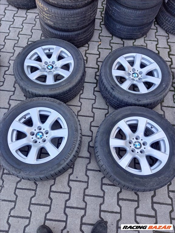 BMW F01 7-es aluszett gyári 8x17 5x120  245/45R17 Conti téli gumi Fxx 1. kép