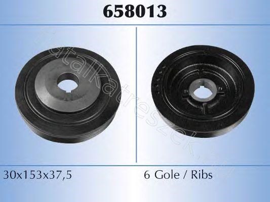 ÉKSZÍJTÁRCSA PEUGEOT-CITROEN XUD11 6BORD - ZETA, XANTIA, XM, ULYSSE, 406, 605 - AK.658/013 -  - Akron Utángyártott új 658/013 1. kép