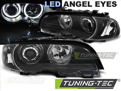 BMW E46 04.99-03.03 COUPE CABRIO ANGEL EYES LED BLACK Tuning-Tec Fényszóró