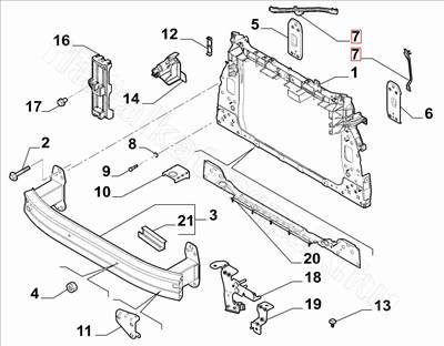 Váznyúlvány tartó elem Compass - COMPASS - 52198160 -  - FIAT eredeti Eredeti új 52198160