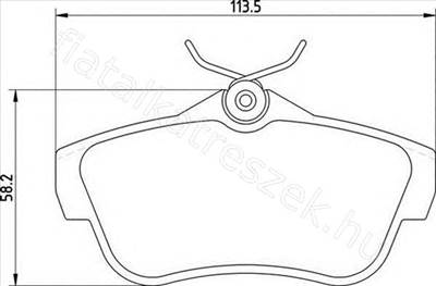 FÉKBETÉT G. H.Jumpy,Scudo,Expert -  - GD.T1710MM -  - MAGNETI MARELLI Utángyártott új T1710MM