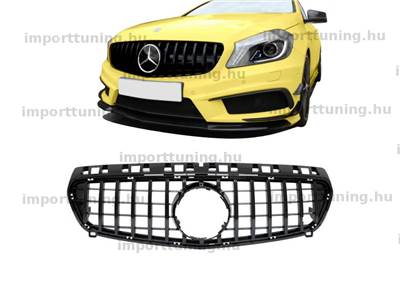 Mercedes A-osztály W176 GT 12-15 Fényes Fekete Hűtőrács