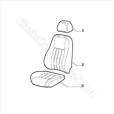 Ülőlap huzat           - 147 - 184628080 -  - FIAT eredeti Eredeti új 184628080