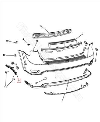 Lökh. tartó jobb hátsó - FREEMONT - K68190680AD, K68190680AC -  - FIAT eredeti Eredeti új K68190680AD