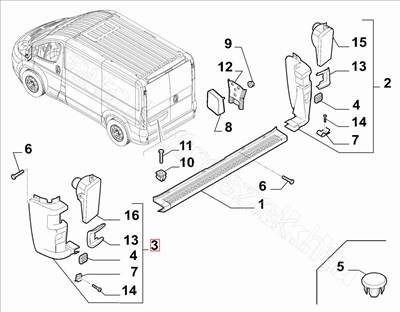 Lökhárító sarok bal - JUMPER, DUCATO, BOXER - 735431495 -  - FIAT eredeti Eredeti új 735431495