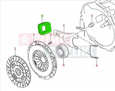 Suzuki Jimny 2018-tól kuplung kinyomó villa porvédő 23268-50F01