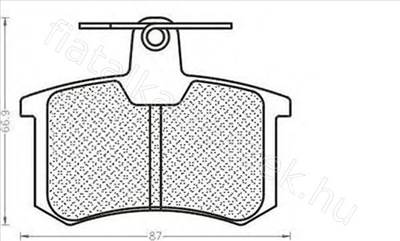 FÉKBETÉT HÁTSÓ ALFA164 2.0 TS - CABRIOLET, 100, A4, 4000, A6, A8 - GD.BPQ0598 -  - MAGNETI MARELLI Utángyártott új BPQ0598