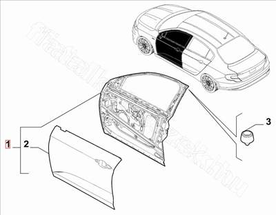 J. e. ajtó Tipo - TIPO - 52115441 -  - FIAT eredeti Eredeti új 52115441