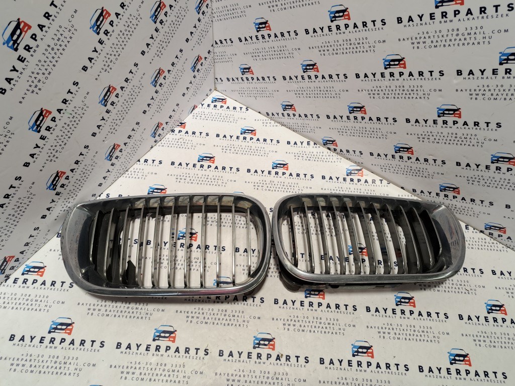 BMW E46 facelift sedan touring króm vese hûtõrács grill - fülhiányos 1. kép