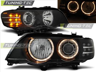 BMW X5 E53 09.99-10.03 ANGEL EYES BLACK LED INDICATOR Tuning-Tec Fényszóró