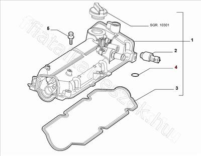 Szelepfedél tömítés O gyűrű - FIORINO, SEICENTO, GRAND, ALBEA, STRADA, PALIO - 71740677, 55222897 -  - FIAT eredeti Eredeti új 71740677
