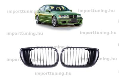BMW E46 01-05 Facelift Compact Matt Fekete Hűtőrács 