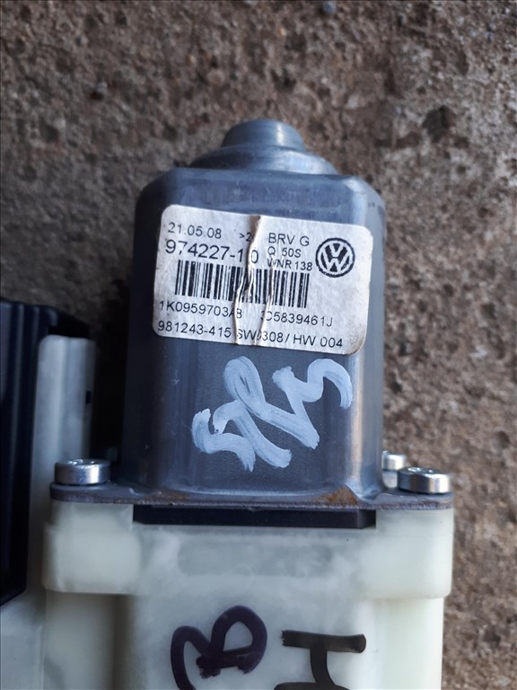 Volkswagen Passat B6 Bal hátsó ablakemelő motor 1K0959795L, 974227-10 1k0959703ab 3c5839461j 3. kép