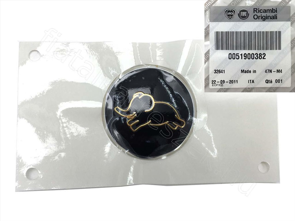 Embléma Elaphant - MUSA, DELTA, YPSILON - 51900382 -  - FIAT eredeti Eredeti új 51900382 1. kép