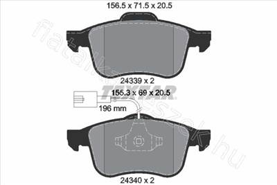 FÉKBETÉT KÉSZLET, TÁRCSAFÉK - 159, BRERA, SPIDER - 2433901, 2433901 -  - TEXTAR Egyéb 2433901
