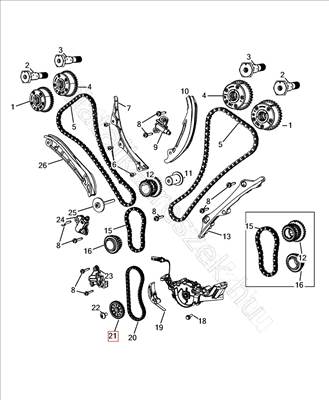 Fogaskerék    - GLADIATOR, GRAND, DURANGO, WRANGLER, PACIFICA, - K05048090AA, K68585405AA -  - FIAT eredeti Eredeti új K05048090AA