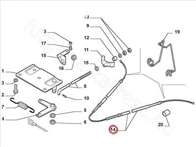 Hátsó kézifékbowden - Boxer Jumper Ducato - UT.1339676080 1339676080