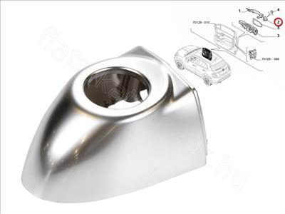 Kilincs fedél matt - 500X - 735627135, 735607054 -  - FIAT eredeti Eredeti új 735627135