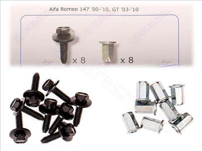 Alsó motorvédő rögzítő készlet - 147, GT - 90237 -  - RO_OE Utángyártott új 