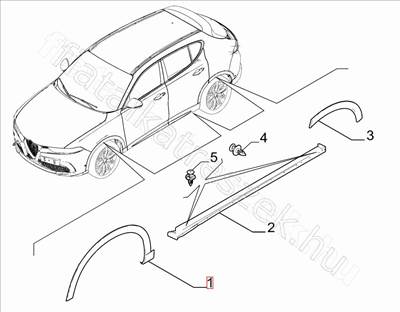 Bal első kerékjárati ív Tonale - TONALE - 156179049, 156170280 -  - FIAT eredeti Eredeti új 156179049