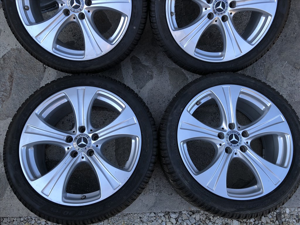  5x112 lyukosztású 18" újszerű gyári alufelni, 245/40 kiváló profilú Dunlop téli gumi Mercedes Audi 4. kép