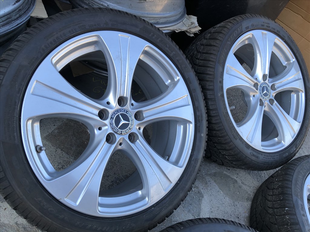  5x112 lyukosztású 18" újszerű gyári alufelni, 245/40 kiváló profilú Dunlop téli gumi Mercedes Audi 5. kép