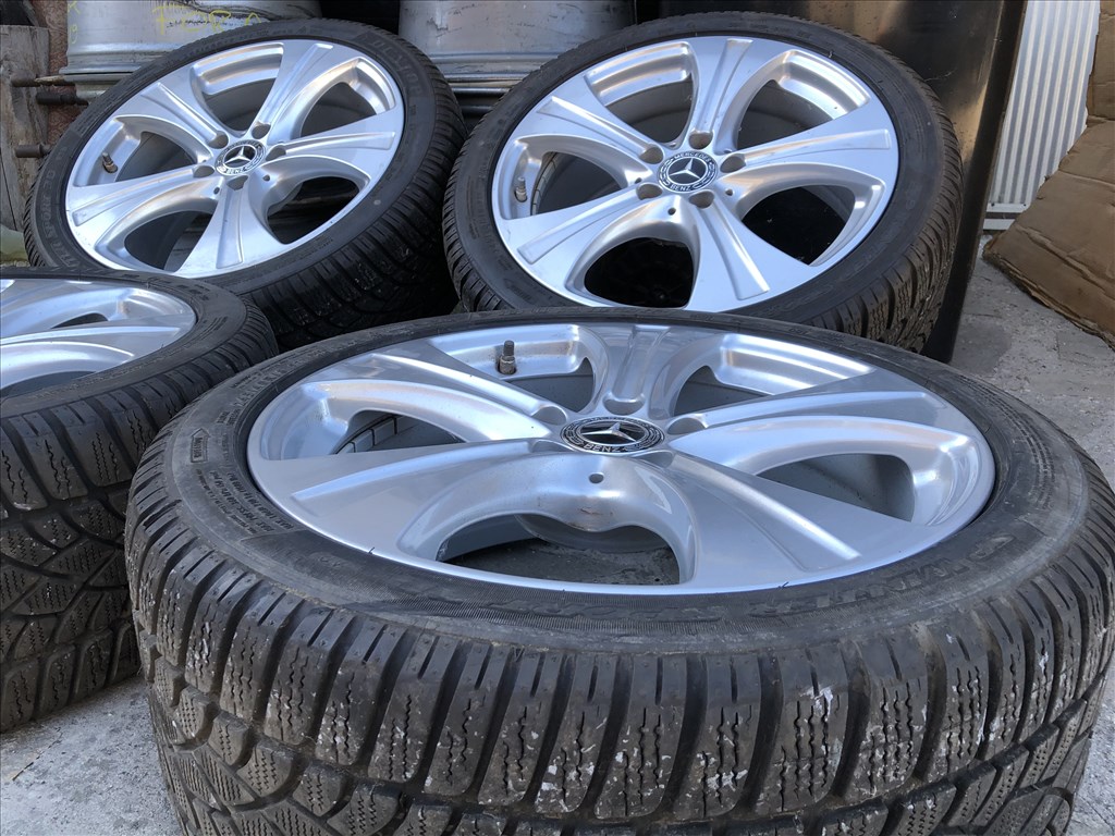 5x112 lyukosztású 18" újszerű gyári alufelni, 245/40 kiváló profilú Dunlop téli gumi Mercedes Audi 6. kép
