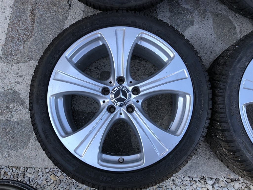  5x112 lyukosztású 18" újszerű gyári alufelni, 245/40 kiváló profilú Dunlop téli gumi Mercedes Audi 8. kép